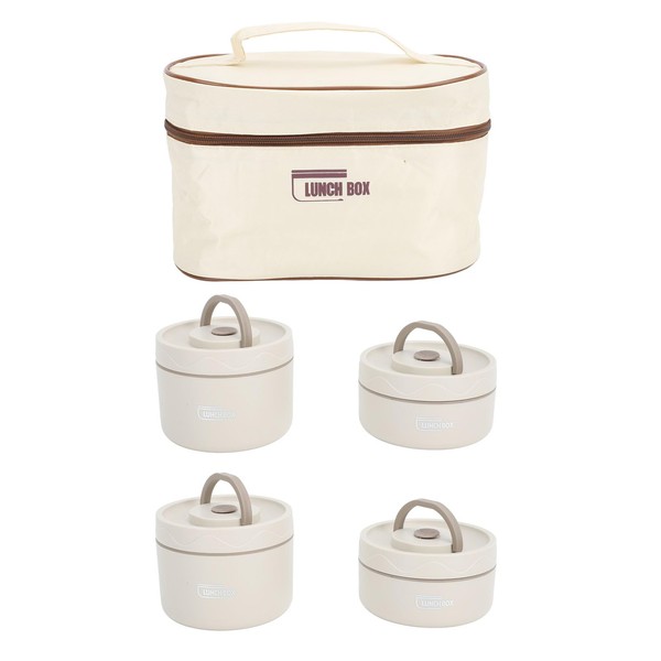 Insulated Lunch Box, Portable Stainless Steel Food Container with Bag,