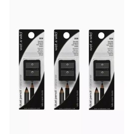 Wet n Wild Dual Pencil Sharpeners for All Sizes Eyeliners Lipliners, 3 PACK