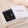 Gold Cross Necklace for Women, Dainty 14k Gold Plated Small