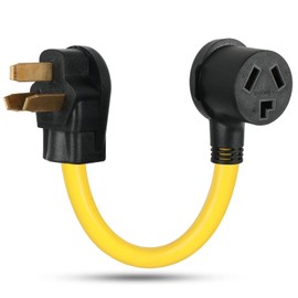 NEMA 10-50P to 10-30R Dryer Adapter Cord, ZDHQLHJ 3 Prong 50 Amp 10-50 Male Plug to 30 Amp 10-30 Female Receptacle Power Adapter, STW 10 Gauge for Dryer