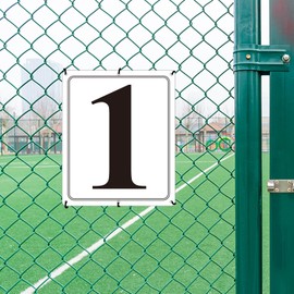 i-CowFun Premium Metal Numbered Sign Outdoor, Reflective 12" x 10" Large Aluminum Number Signs 1 for Parking Space, Tennis Court, Field, Warehouse, Aisle, Building, Dock, High Visibility, Weather-resistant, No Fade