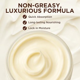 Mantequilla corporal de vainilla, manteca corporal de karité para mujer, piel seca, loción de vainilla natural para el cuidado del cuerpo huele bien, 