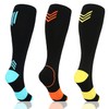 Tapesb 3 Pairs Plus size compression socks wide calf women