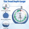 Tire Tread Depth Gauge, Zinc Alloy Dial Type Tire Tread