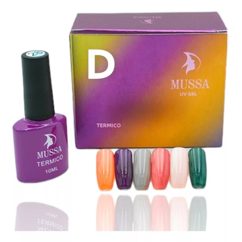 Lé Mussa Gama Térmica Gel Uv Para Uñas 6 Piezas