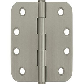 Deltana DSB4R515-R Residential Solid Brass 4-Inch x 4-Inch x 5/8-Inch Radius Hinge