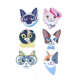 melii Fun Shaped Dish Cleaning Sponges 6-Pack - Super Absorbent - Cats