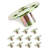 QWORK 3/8"-16 Iron Plate Nut, 12-Piece Set T-nut with Round