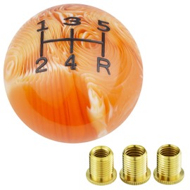 Arenbel 5 Speed Shifter Knobs Car Shift Handle Ball Shaped Gear Lever Stick Replacement Fit Most Automatic Manual Vehicles