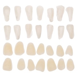 Hemoton 200pcs Teeth Veneers Temporary Tooth Kit Moldable Fake Teeth Resin Teeth Bead Replacementfor Missing Broken Teeth