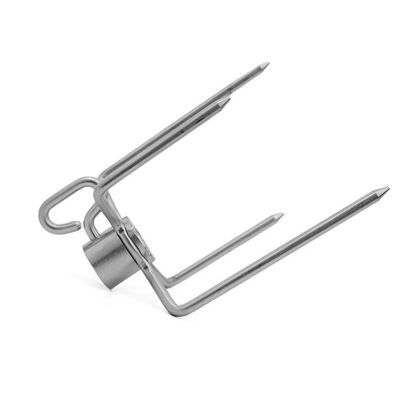 SANTOS Stainless Steel Double Meat Clip & Meat Clips Package