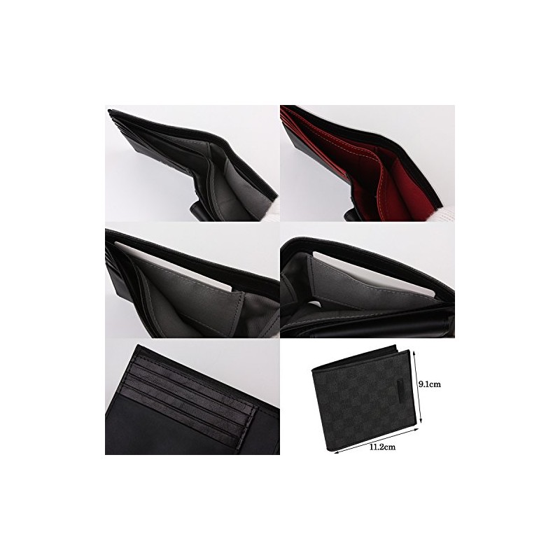 A.S.M (ATERIA SAB MEN) Chair Series Bifold Wallet 152613 Black,