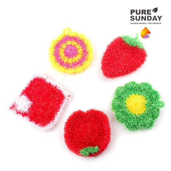 Sunwooland 5 types of acrylic scrubbers / 선우랜드 아크릴수세미 5종