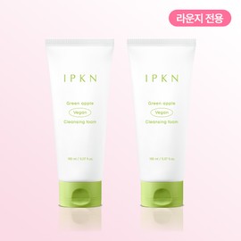 big mouth IPKN Large Capacity Cleansing Foam Set (Green Apple Vegan Cleansing Foam 150ml x2) / 입큰 대용량 클렌징폼 세트 (그린애플 비건 클렌징 폼 150ml x2)