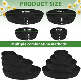 Wenfan 4 Tiered Strawberry Planter Fabric Raised Garden Planting Bed Stackable Strawberry Planter Bag Felt Planting Container for Growing Vegetables Herb Plant, 8 Inch Deep, Round