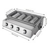 KONKENIE 4 Burners BBQ Propane LPG Gas Grill Portable Stainless