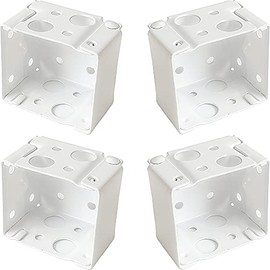 4 pcs Box Mounting Bracket for 1.5inch Blinds White Color Head Track End Cover Holder 2 Sets for Window Venetian Blinds Headrail with APX 1-7/16" x 1-5/8"(37x41mm) in Size