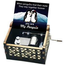 Micteney Anniversary Wedding Gifts for her,Music Box Valentines Gifts for Him,You are my Penguin Gifts for Wife Husband