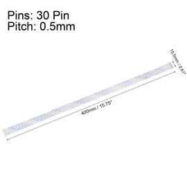 sourcing map FFC FPC Cable 0.5mm Pitch 30 Pin 400mm Flexible Ribbon Cable for LCD Screen A Type 2pcs
