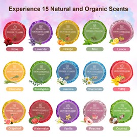 Shower Steamers Aromatherapy Birthday Gifts for Women and Men,30 Pack Shower Bombs for Stress Relief and Relaxation,Self-Care,Organic Essential Oils Relaxation Home SPA for Mothers Day Gifts