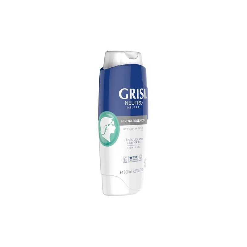 GRISI |Shower Gel Neutro, 800 ml | Jabón Líquido Corporal