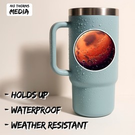 Mars Planet Sticker 4 Inch - Waterproof Vinyl Decal for Laptop Water Bottle Car Tumbler - Durable Aesthetic Long-Lasting Stickers for Adults ID44990