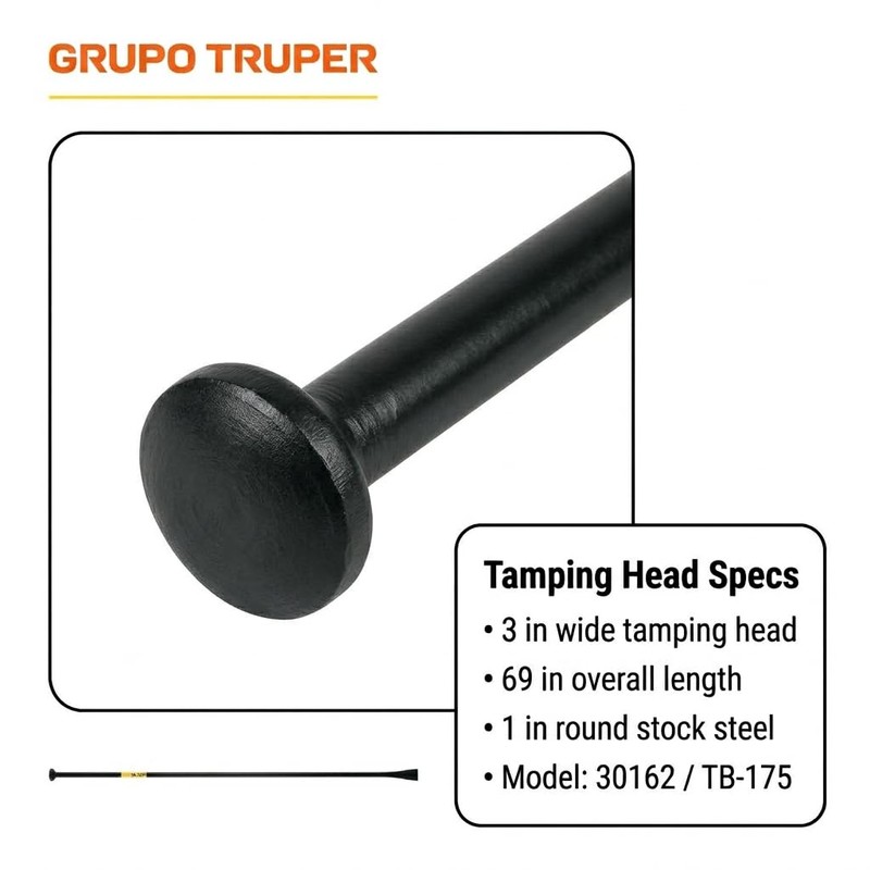 Truper Post Hole Digger & Tamping Bar, 69-Inch, 16-Pound Heavy-Duty