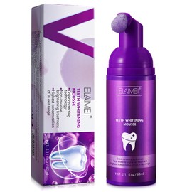 Purple Toothpaste Whitening Foam, 60ml Colour Corrector Purple Toothpaste Mousse for Teeth Whitening, Colour Corrector Serum for Tooth Reduce Yellowing