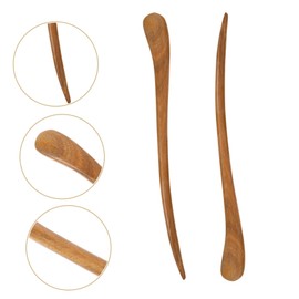 LALAFINA Retro Style 2 Pack Women's Hairpin Clip Vintage Hair Stick Wooden Decorative Hair Chopsticks