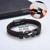 Leyung Grandson Bracelet Gifts from Grandma, Leather Knot Bracelet for