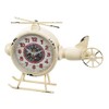 Accent Plus White Helicopter Desk Clock 9.5x2x7