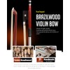 LMS LMS Violin Bow Full Size 4/4 Brazilwood Violin Bows