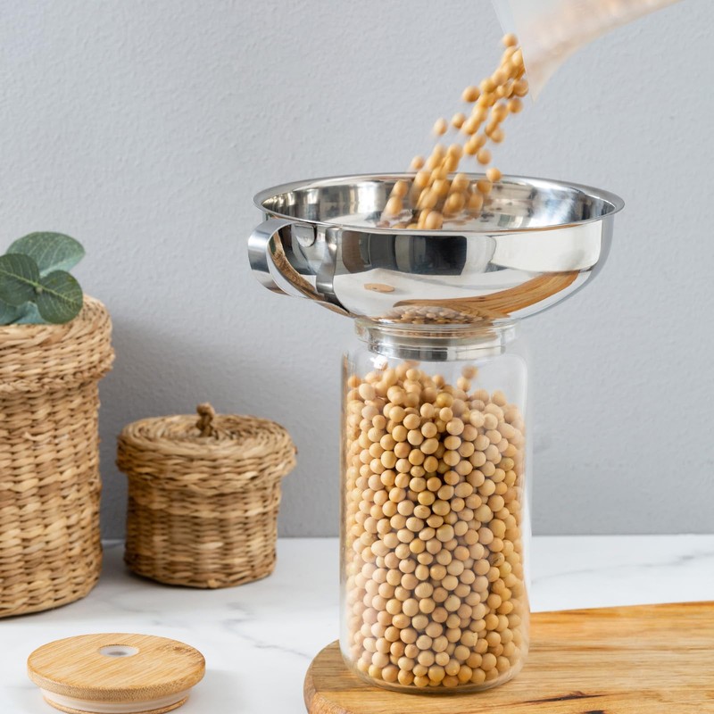 2pcs Canning Funnels for Filling Mason Jars with Strainer, Food