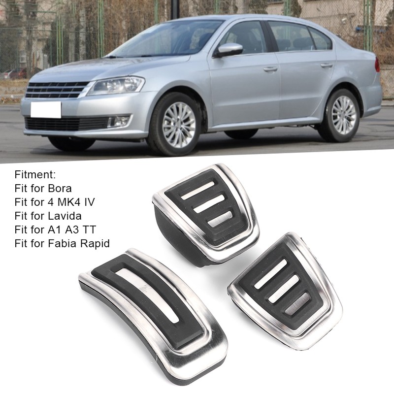3Pcs Set Anti Skid Accelerator Brake Pedal Pads Kit Car