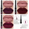 evpct- 3 piezas de tinte labial de color rojo oscuro,