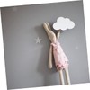 Ciieeo 4pcs Cloud Shaped Wooden Wall Hooks Unique Key Holder