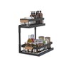 HEVOY 2-Tier Sliding Under Sink Organizer, L-shape Pull Out Cabinet