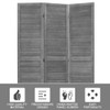 3 Panel Wood Room Divider 5.7 Ft Tall Privacy Wall