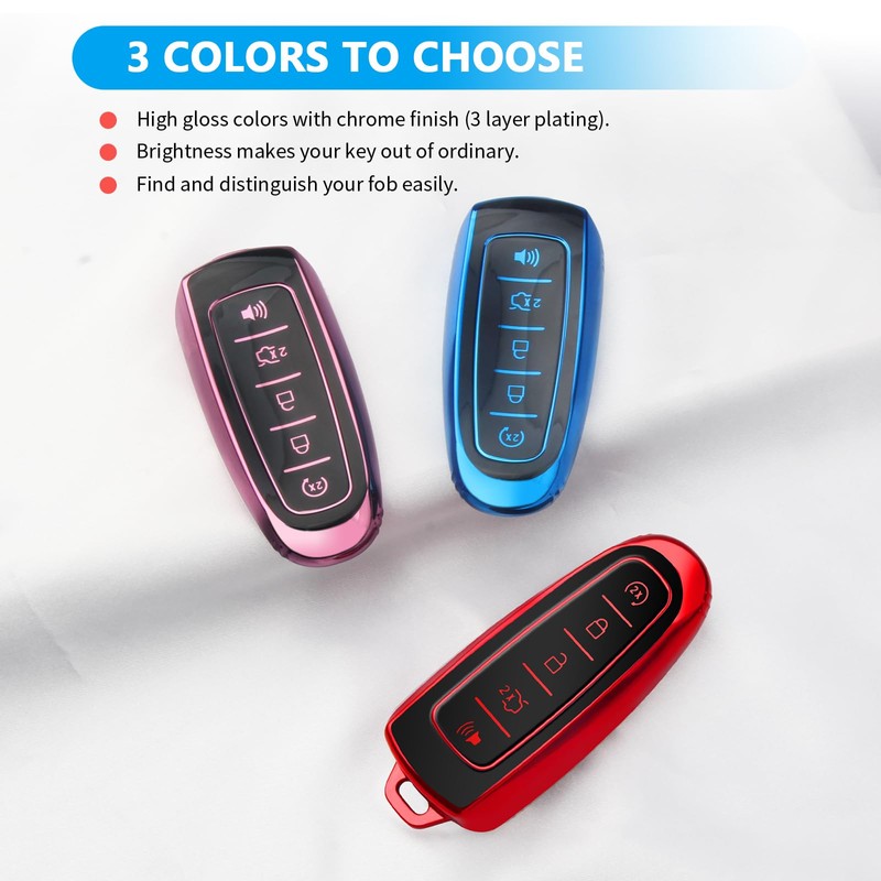 QBUC for Ford Key fob Cover,Soft TPU Car Key Case