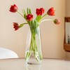 FANTESTICRYAN Modern Glass Vase Irised Crystal Clear Glass Vase for