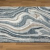 LUXE WEAVERS Marble Patterned Abstract Swirl Blue 6x9 Area Rug