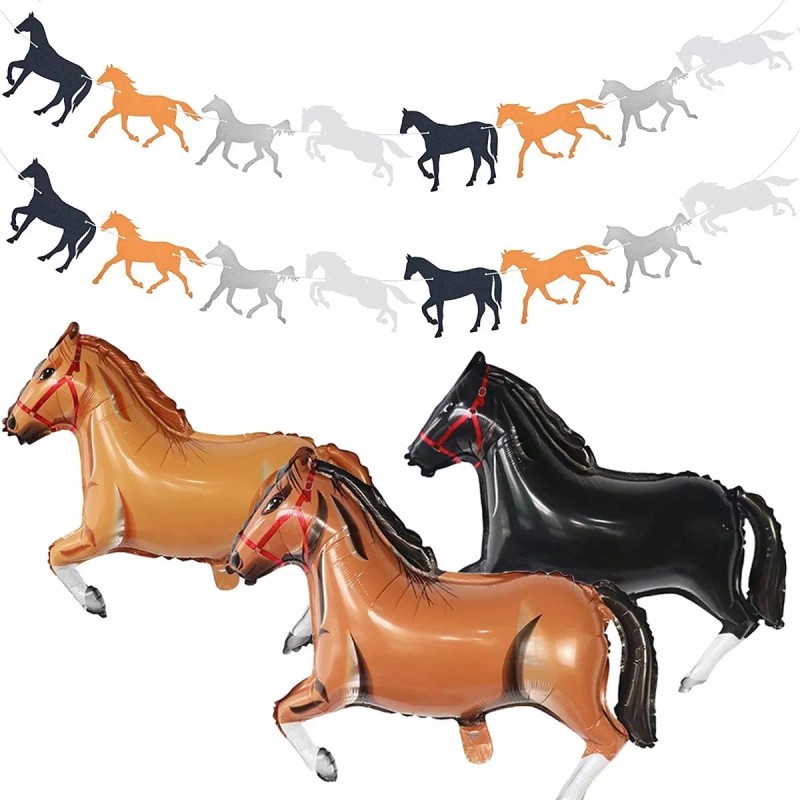 Feawiai 3 Globo Metálico Grande De Caballo 103 Cms Fiesta