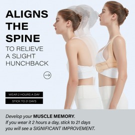 SHAPERKY Posture Corrector for Women and Men: Adjustable & Breathable Upper Back Brace - Posture Support for office Worker Housewife Students(L/XL)