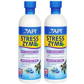 API Stress Zyme Freshwater and Saltwater Aquarium Cleaning Solution (2 Pack / 16-Ounce)