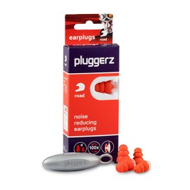 Pluggerz Earplugs Road - 2 Pairs (S/M M/L) - Soft & Comfortable - Filtered - 23 dB - Wind/Noise - Motorbike & Convertible Driving
