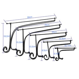 1pc 4" - 12" Iron Easel Classic Display Stand with Light Frosting Bowl Plate Photo Frame Book Artwor Black Home Decoration (12 inch)