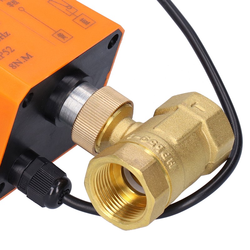 DN20 Professional 2 Way Electric Ball Valve DC12/24V 2‑Wire Brass