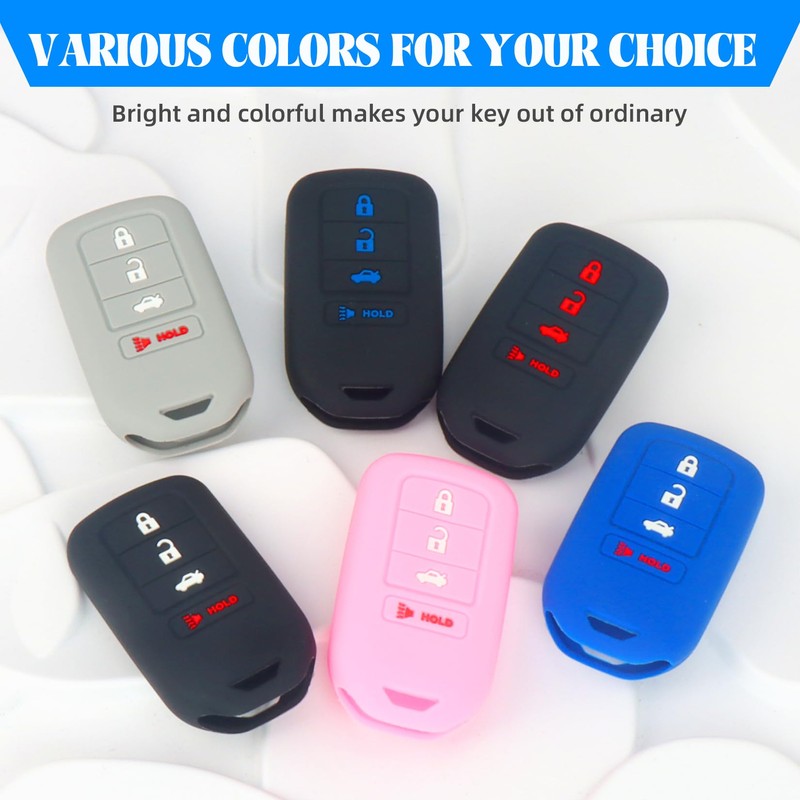 QBUC 2Pcs for Honda Key Fob Cover, fits for Honda