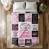 Social Worker Blanket with Empowering Quotes - Black and Pink