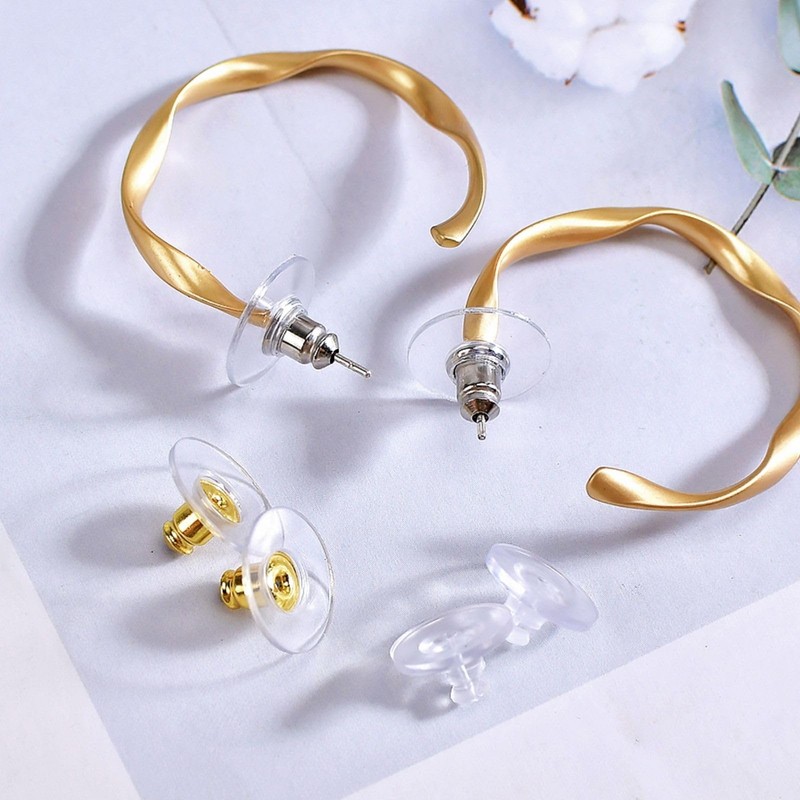 Fishhook Earring Backs for Droopy Ears, Earring Backs Replacement, Bullet